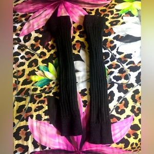 Adorable black leg warmers